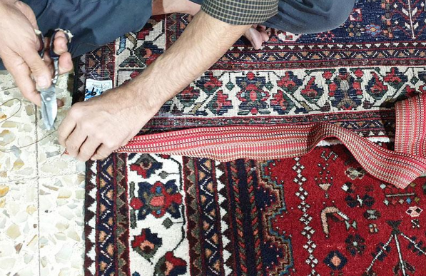 لفافه دوزی ریشه فرش